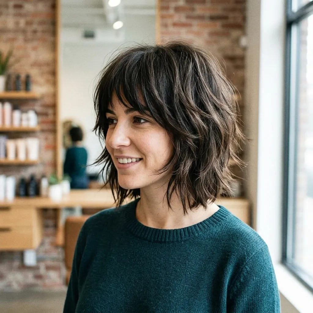 Short Shag for Thick Hair