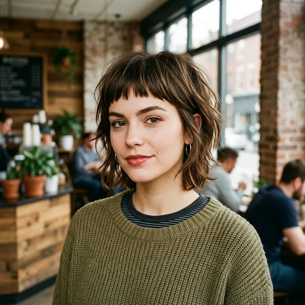 Short Shag with Micro Bangs
