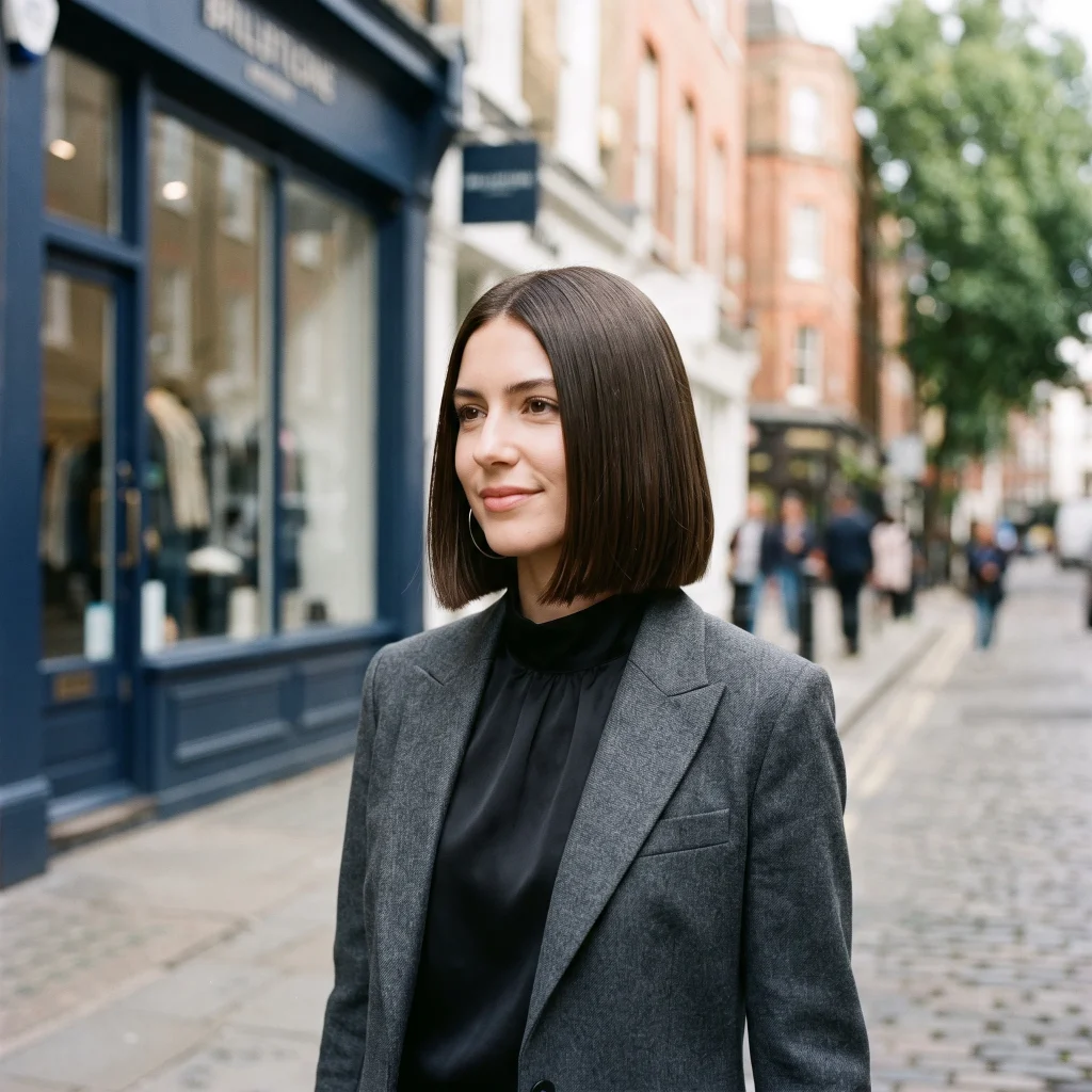 Sleek Straight Chin-Length Bob