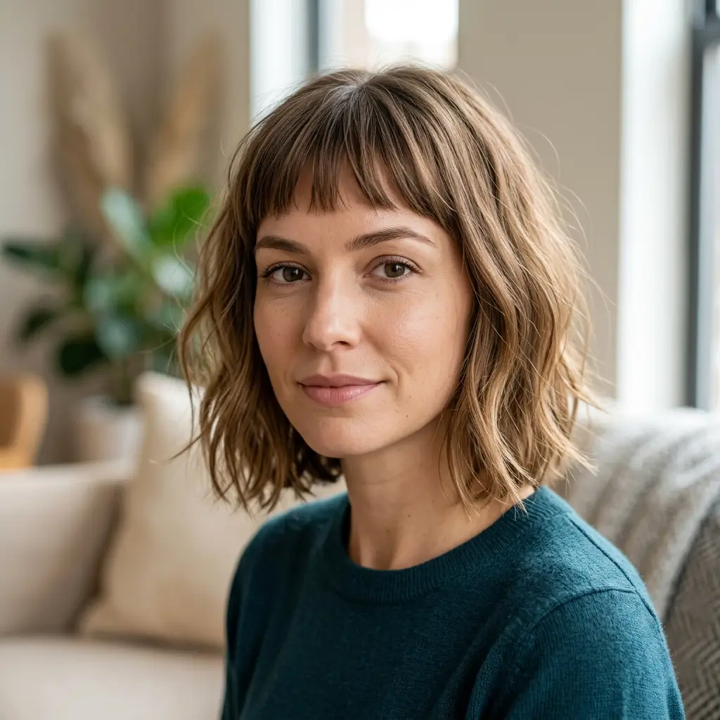 Soft Layered Micro Bangs