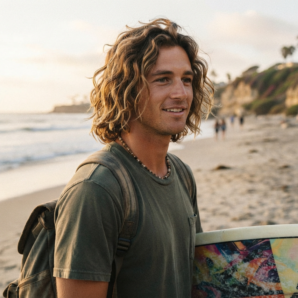 Surfer Wavy Hair