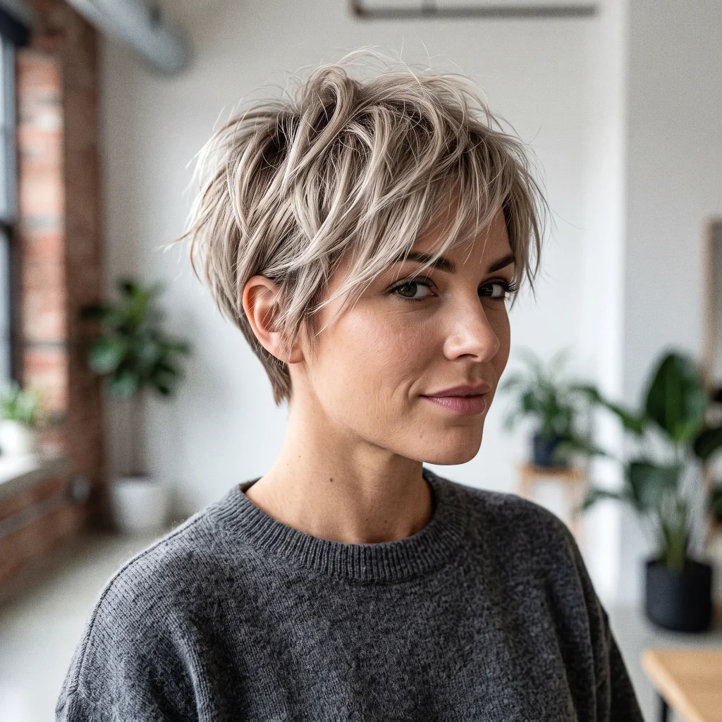 Textured Choppy Pixie Cut
