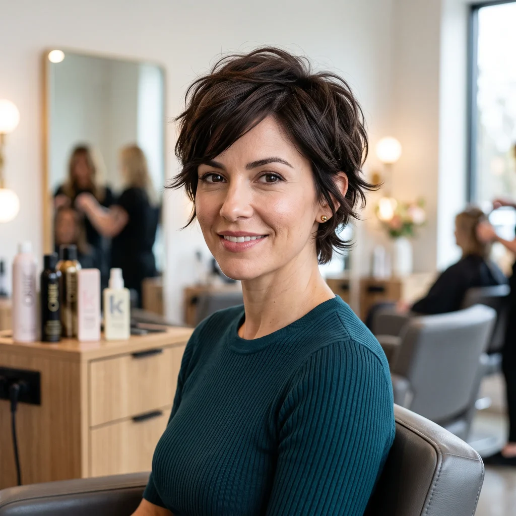 Textured Pixie Layered Cut