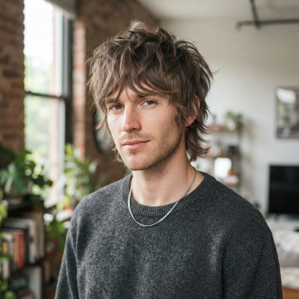 Thin Hair Wolf Cut for Men