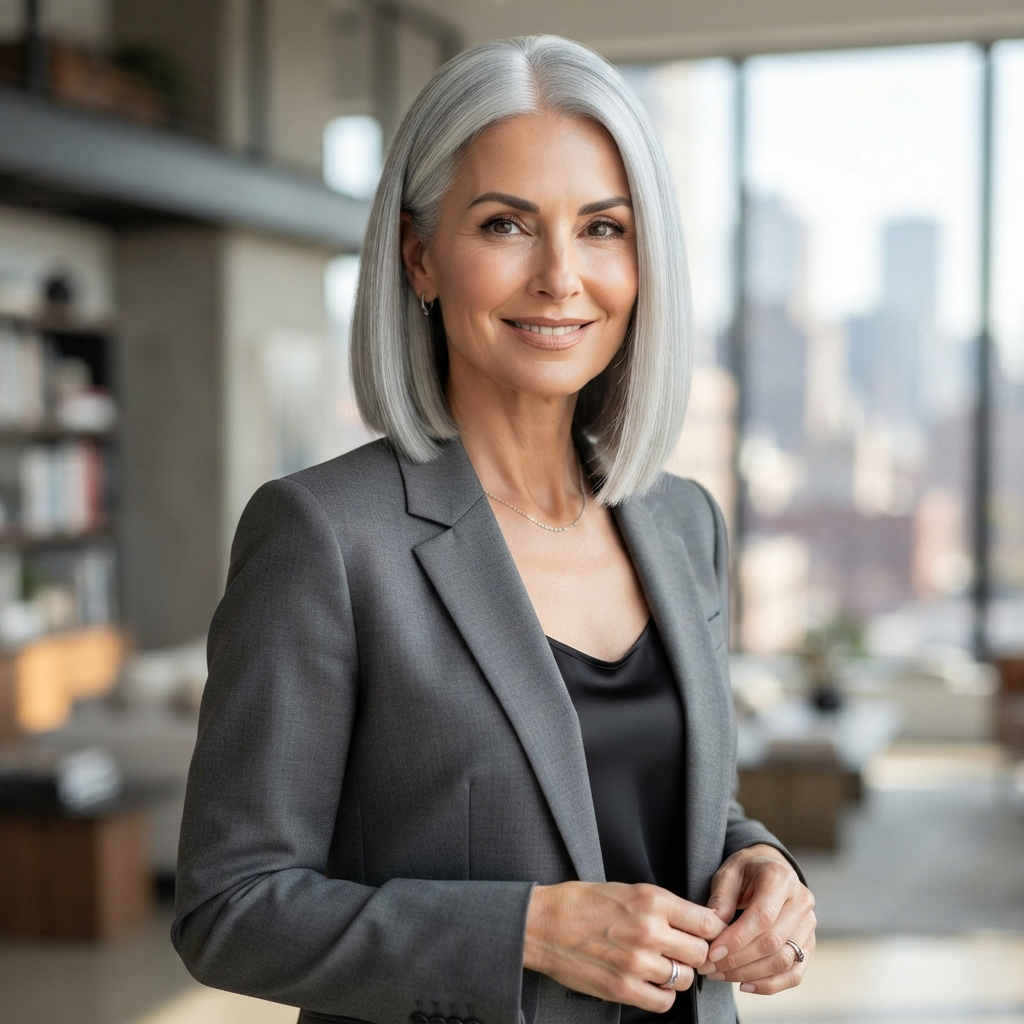 Blunt Gray Bob