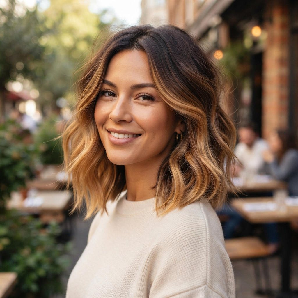 Chocolate to Honey Ombre Bob