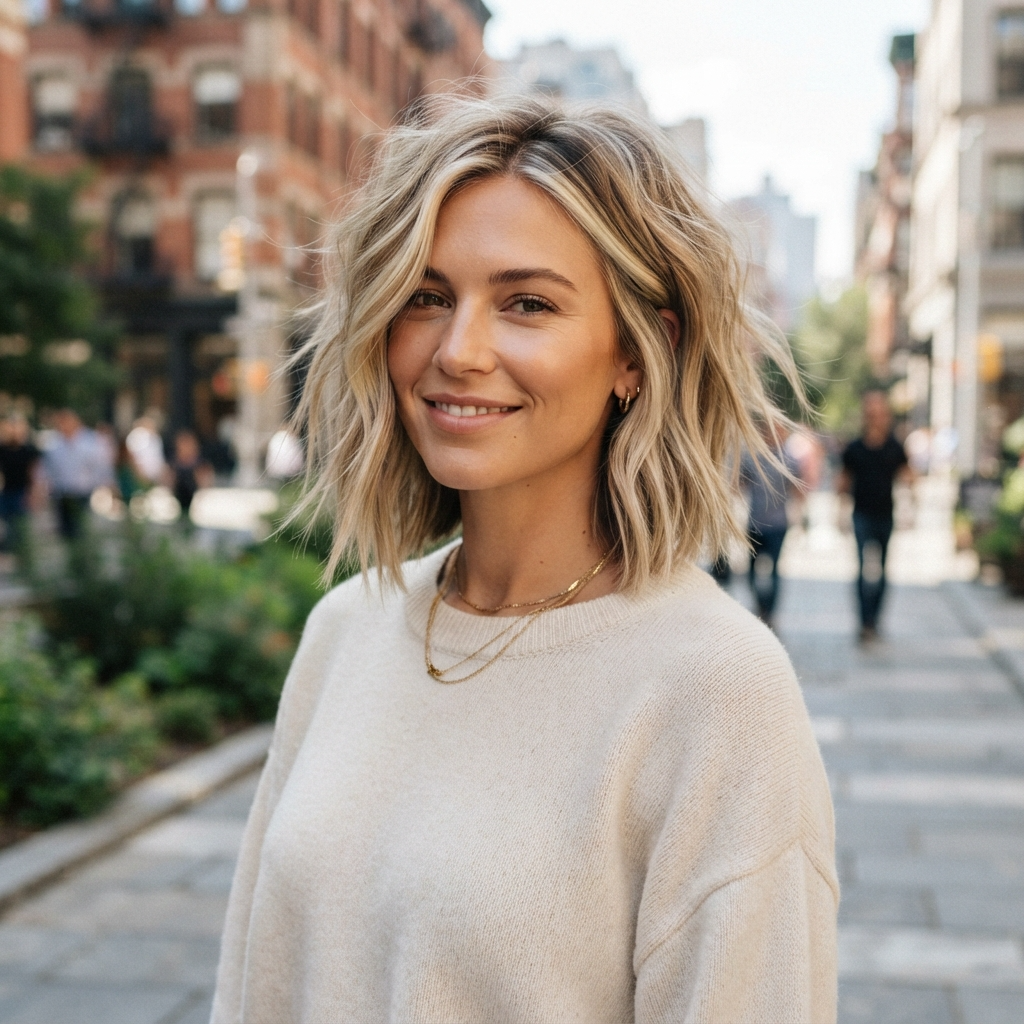 Choppy Blonde Bob