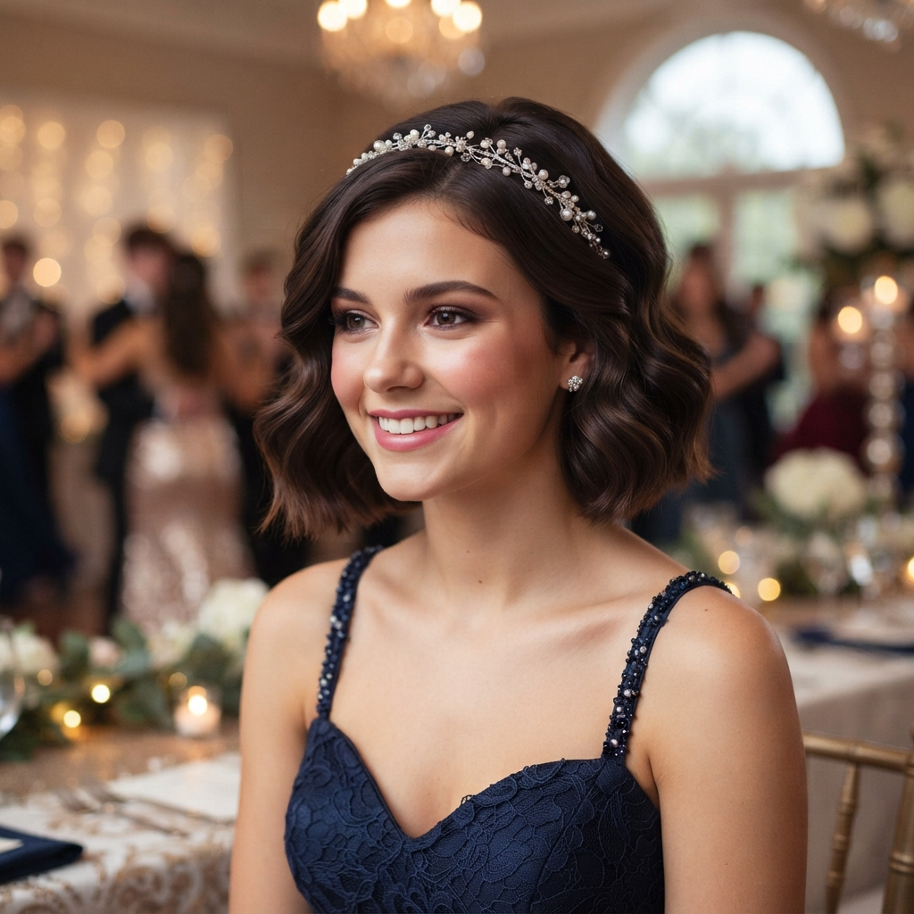 Classic Short Hair with Headband