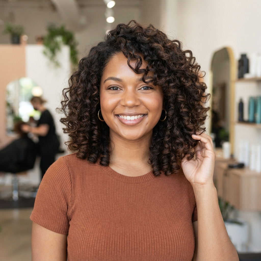 Curly Layered Haircut
