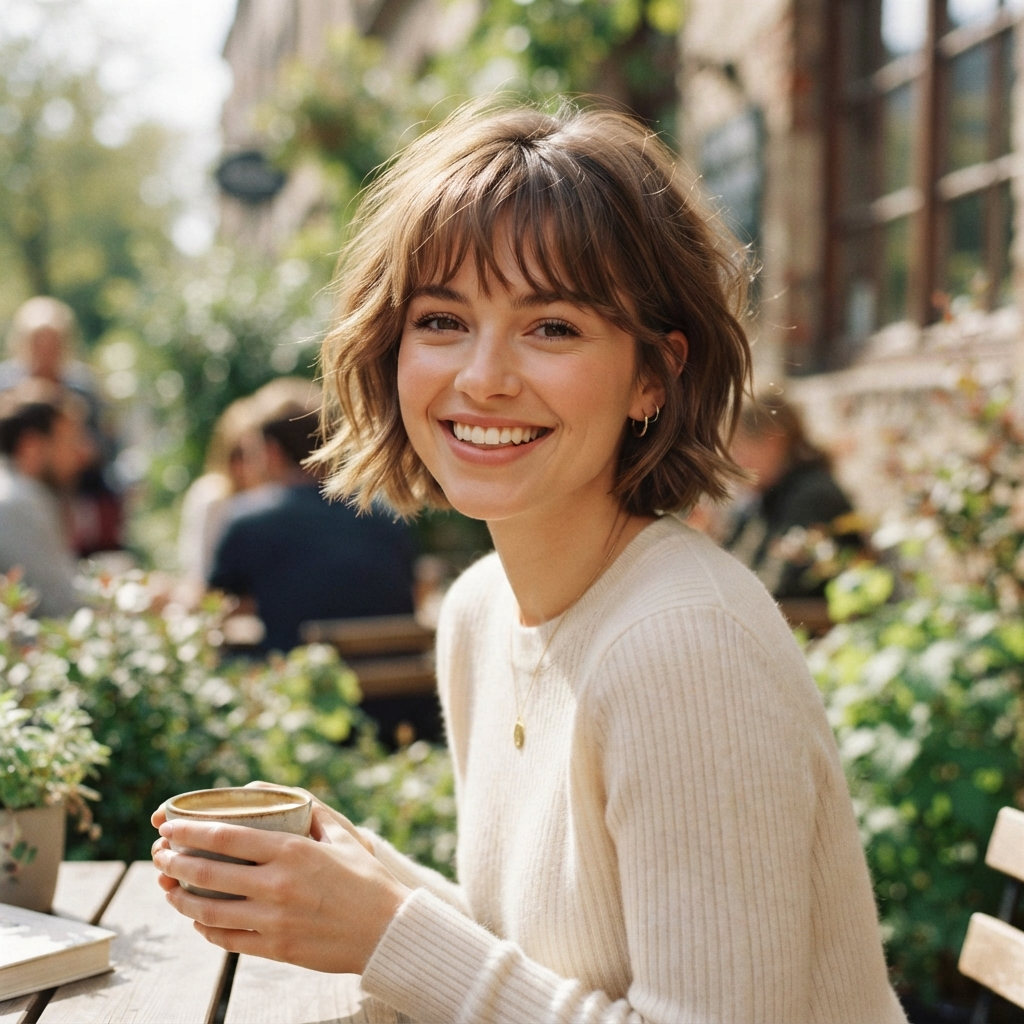 Cute Short Haircut with Bangs
