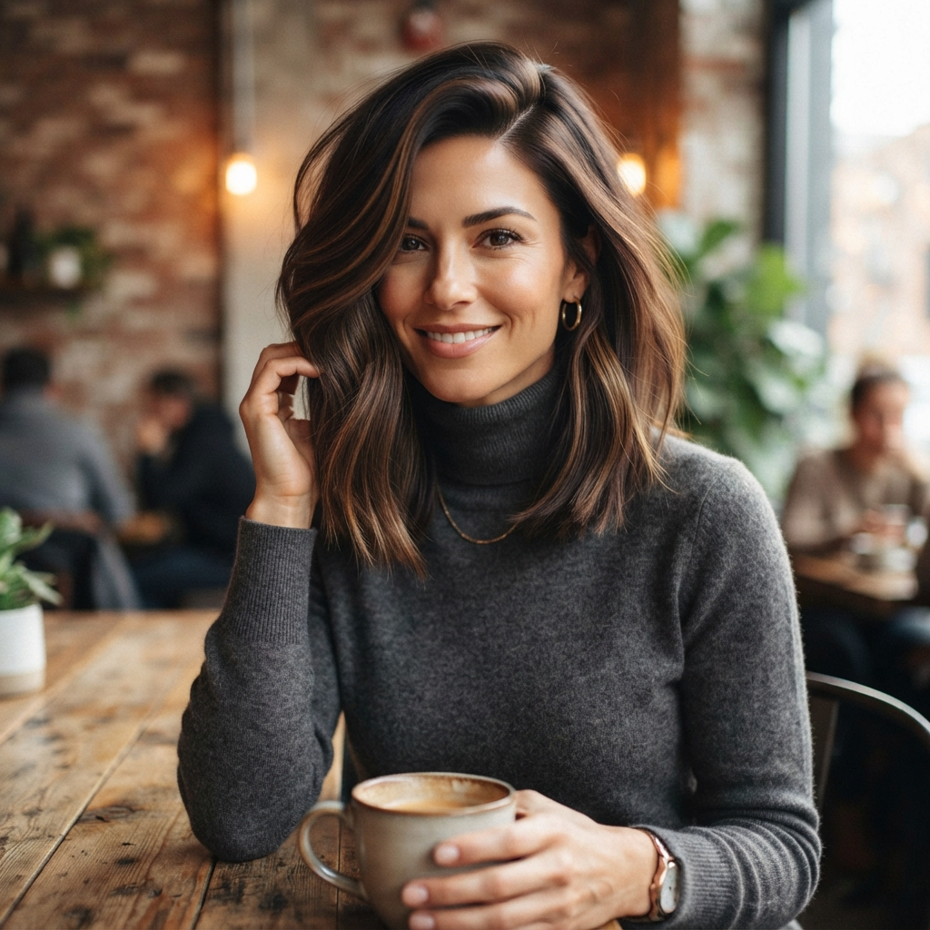 Deep Side-Part Long Bob