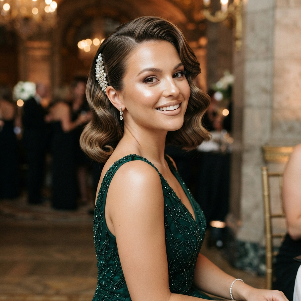 Elegant Side-Swept Waves