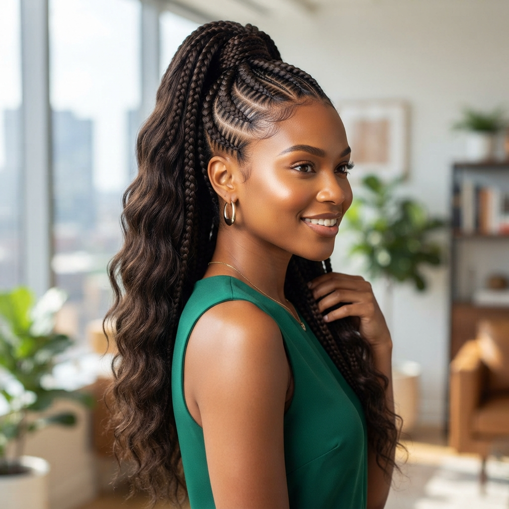 Feed-In Braided Ponytail