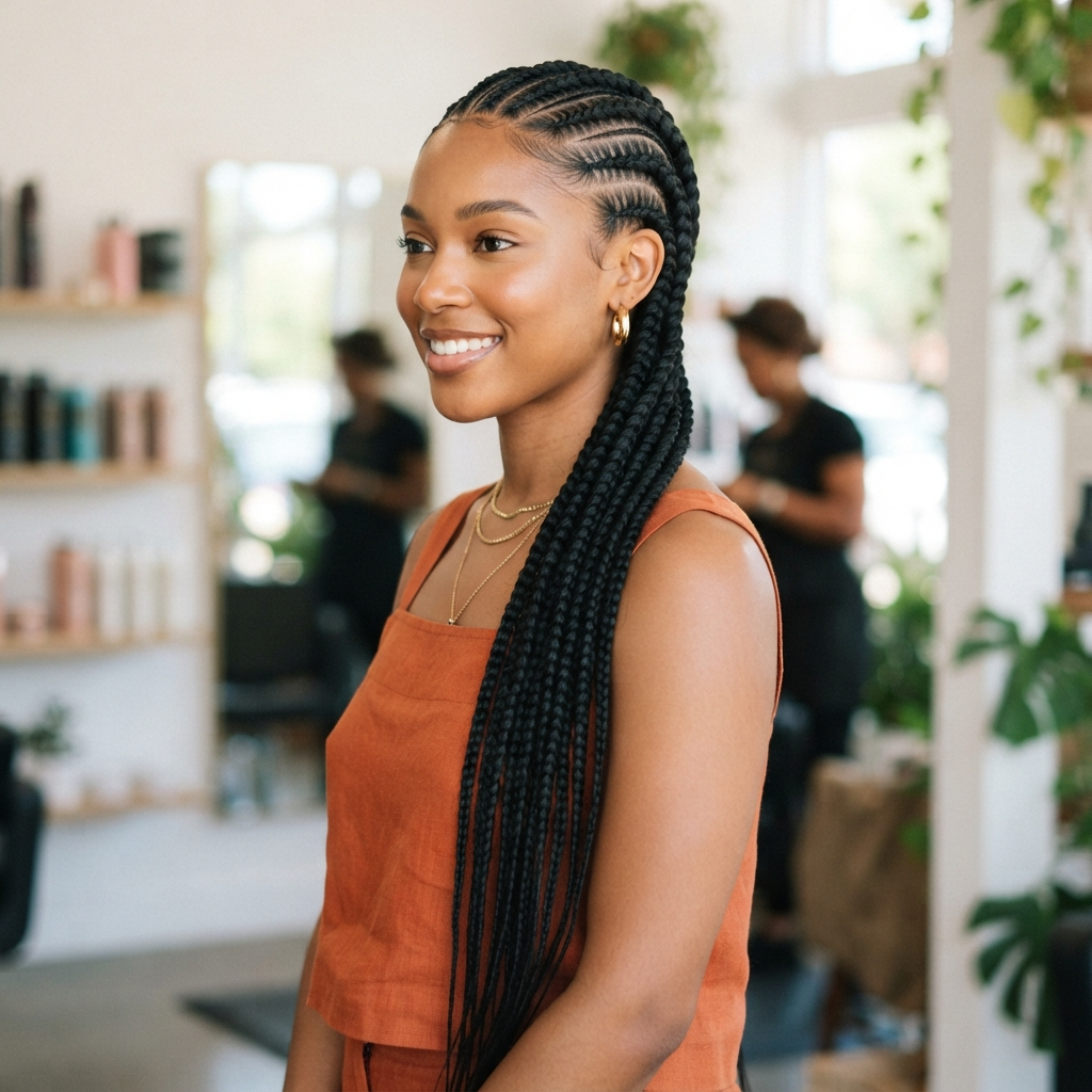 Feed-In Cornrow Braids