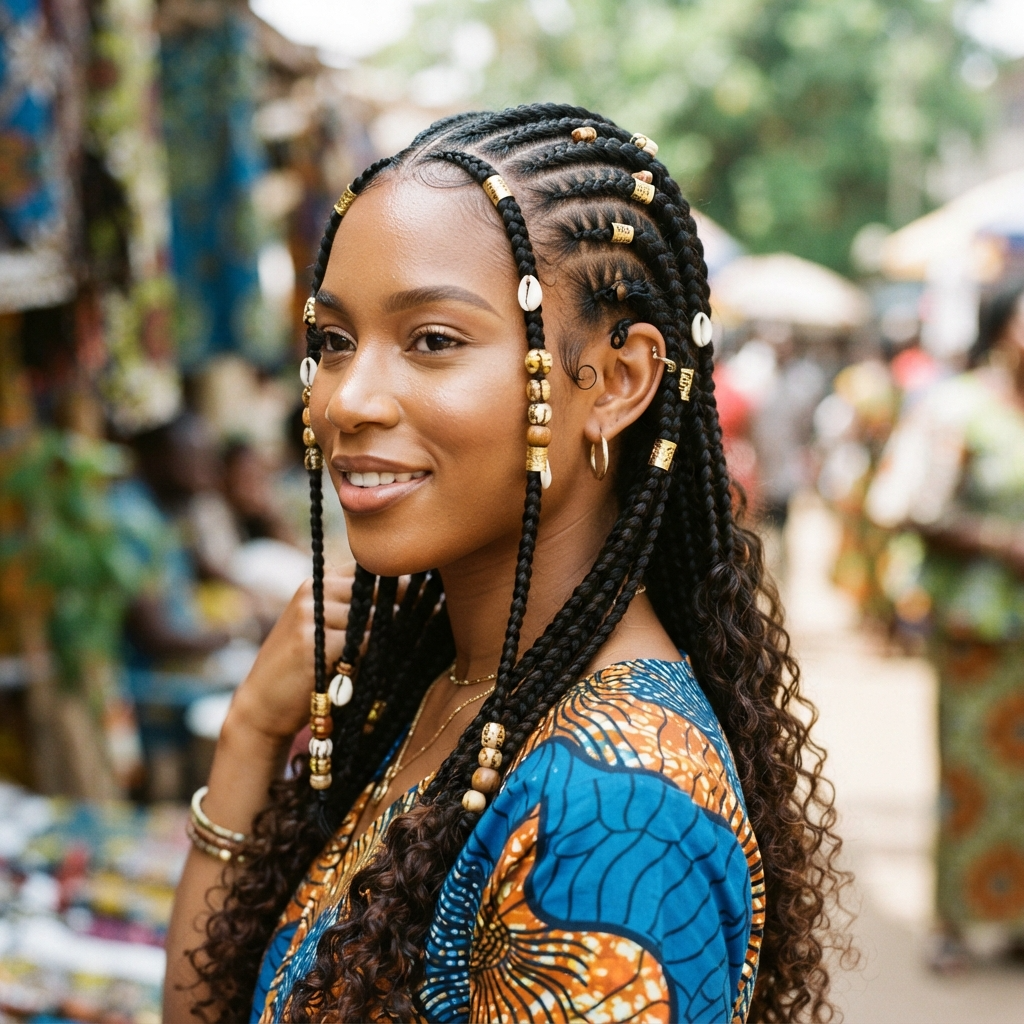 Fulani Inspired Cornrow Braids
