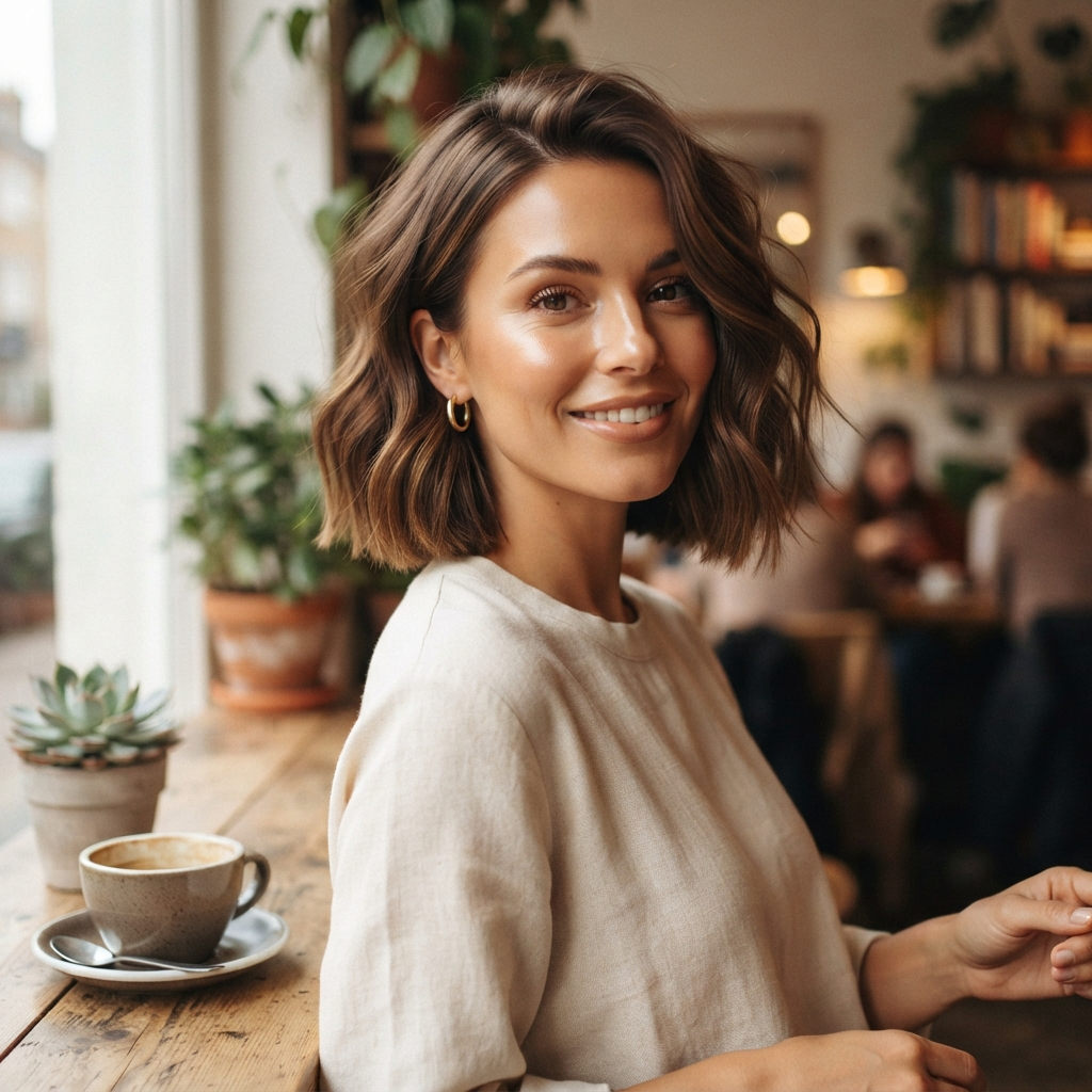Jaw-Length Brown Bob