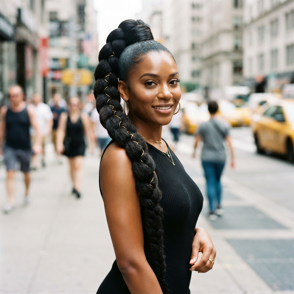 Jumbo Braided Ponytail