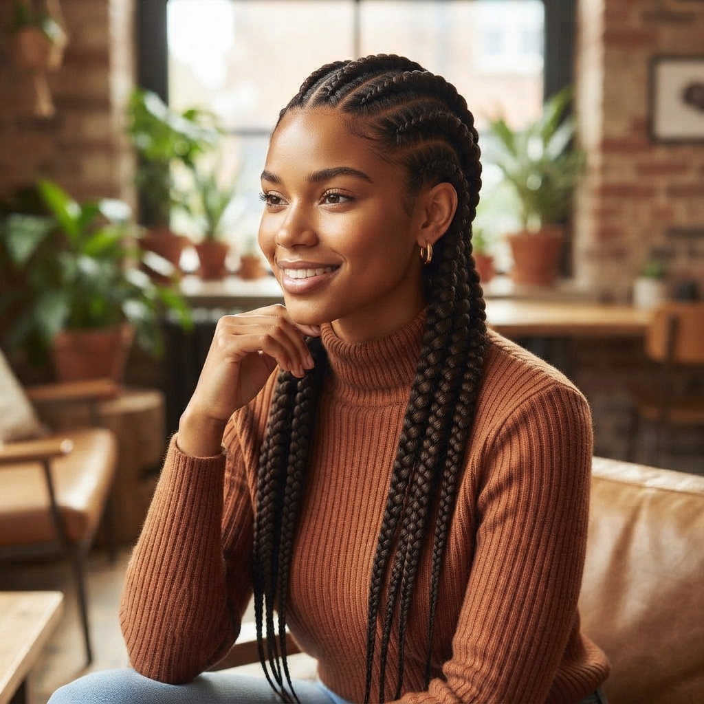 Jumbo Cornrow Braids