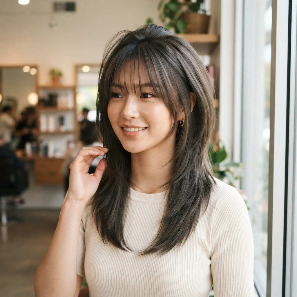 Korean Wolf Cut for Straight Hair