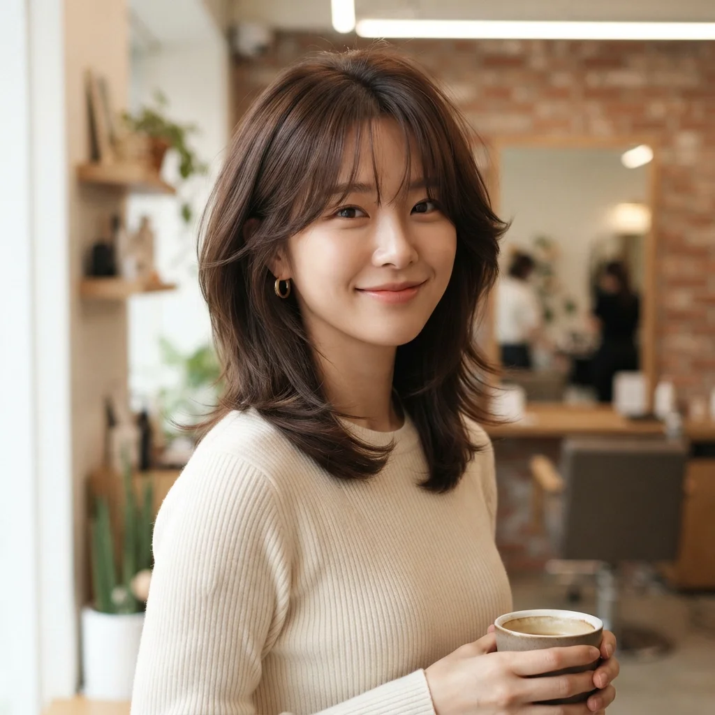 Korean Wolf Cut with Subtle Layers