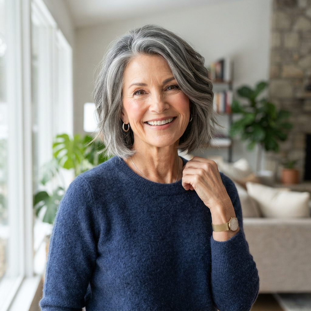 Layered Gray Bob