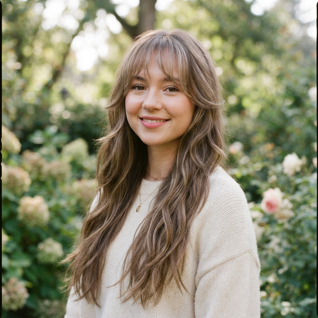 Long Hair with Wispy Bangs