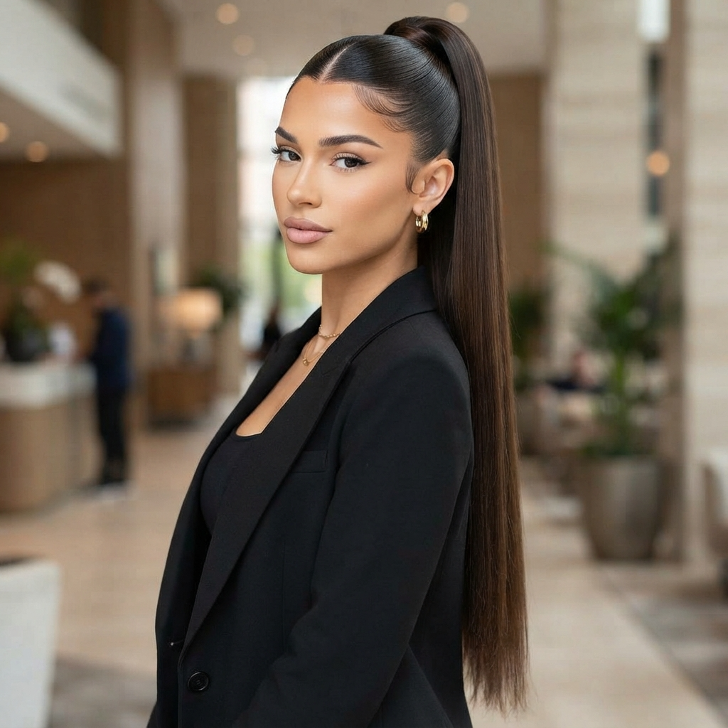 Long Straight Ponytail