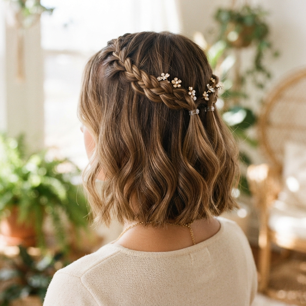 Mini Braided Half-Up Style