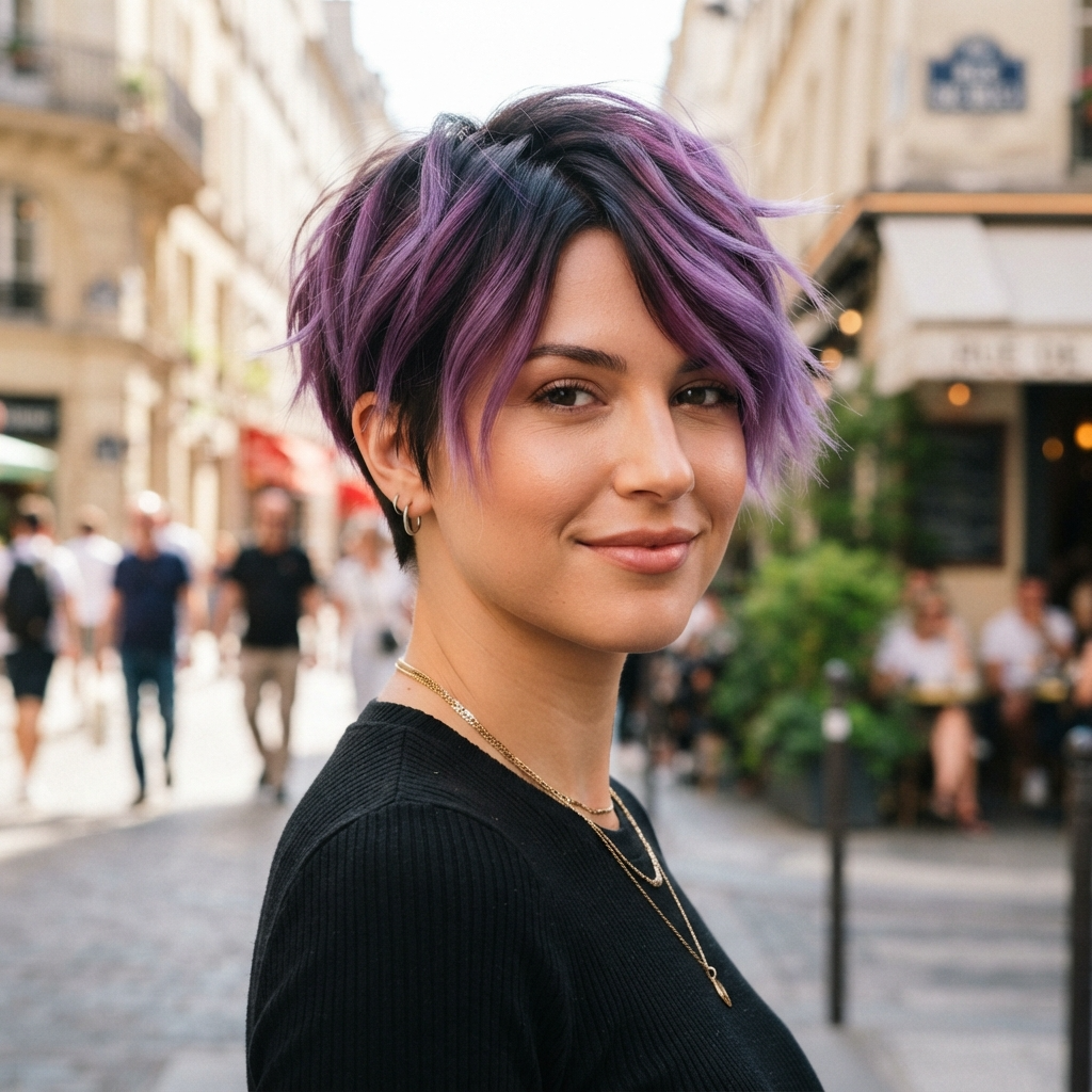 Purple Ombre Pixie