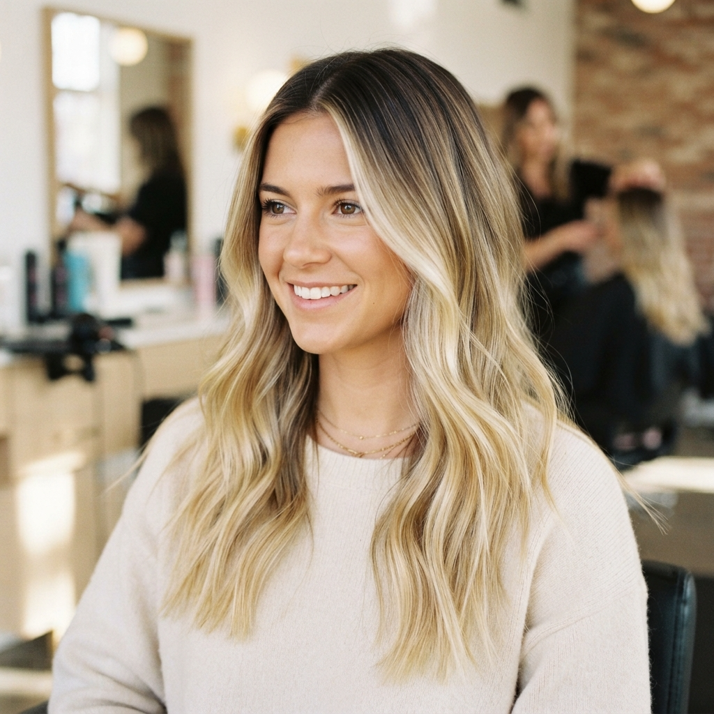 Rooted Blonde Hair Color