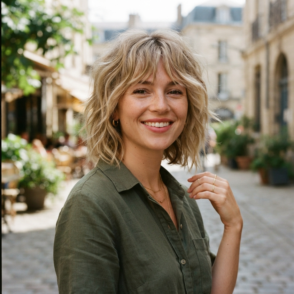 Short Blonde Shag