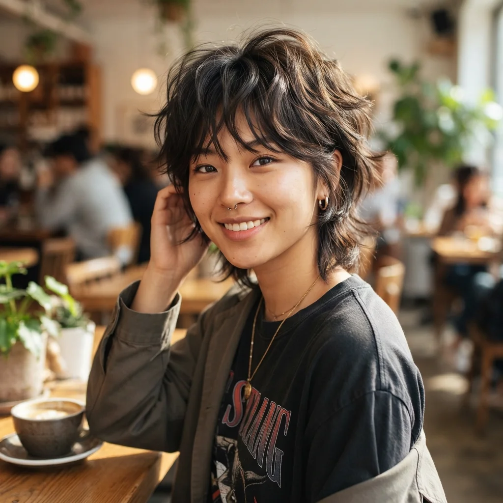Short Korean Wolf Cut