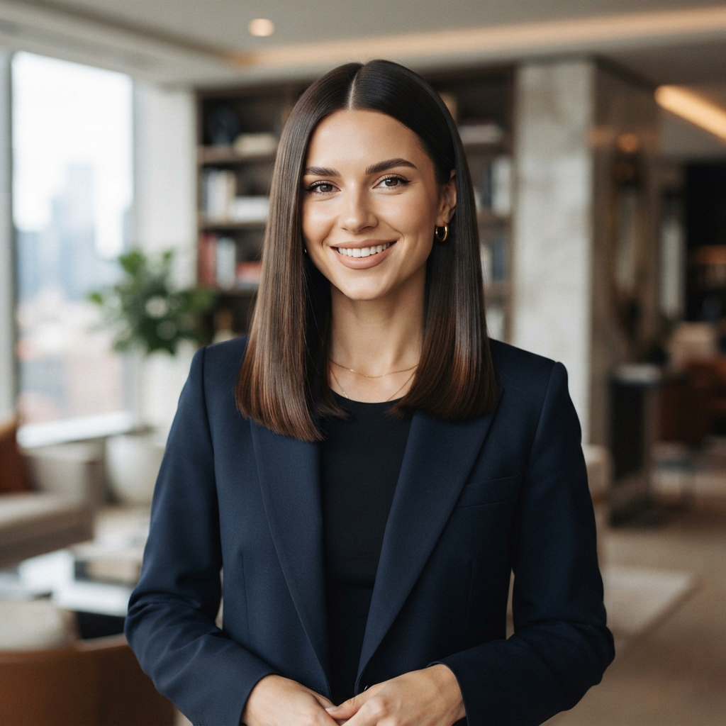 Sleek Medium Length Hairstyle