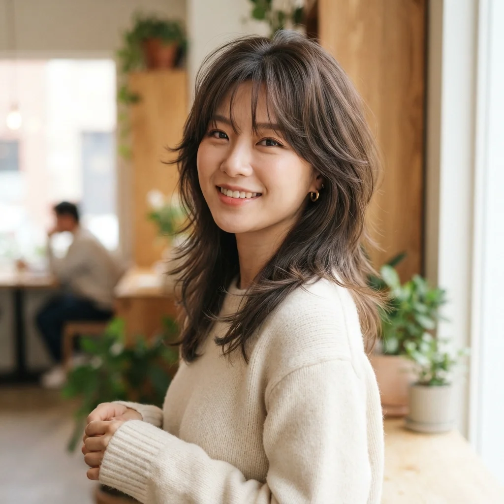 Soft Layered Korean Wolf Cut
