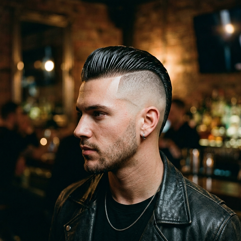 11. Sleek Slicked Mohawk