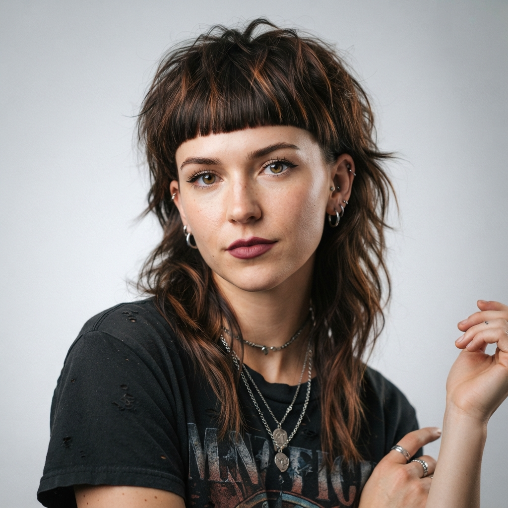 13. The Punk Shag with Blunt Bangs