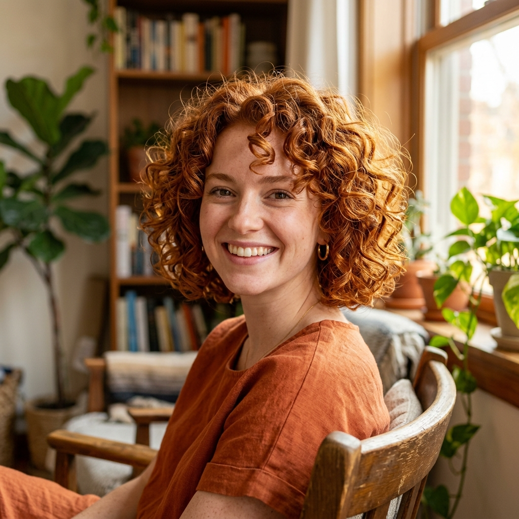 14. The Copper Curly Bob