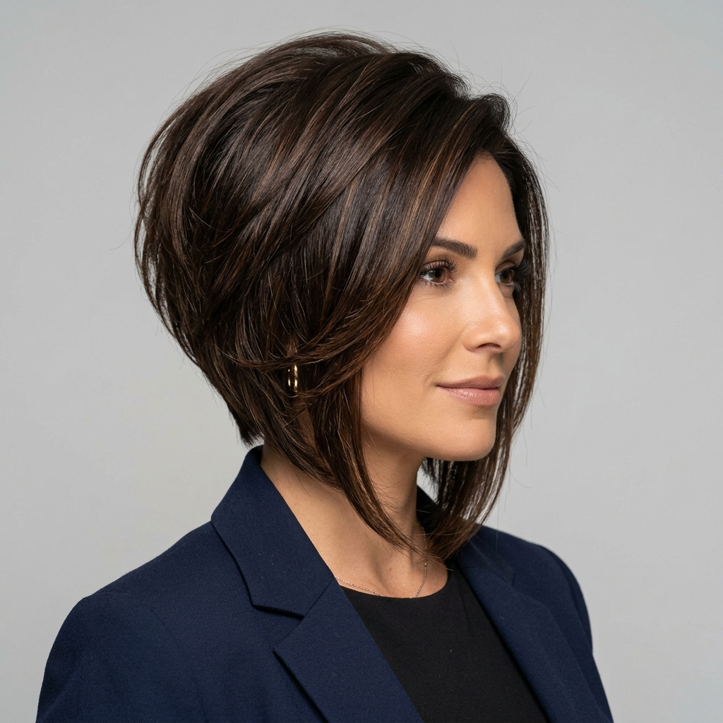 14. The Stacked Bob with Crown Height