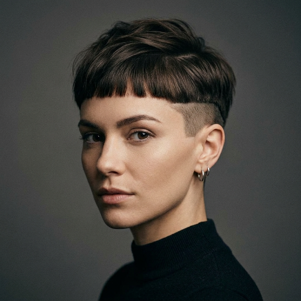 14. Undercut with Micro Bangs