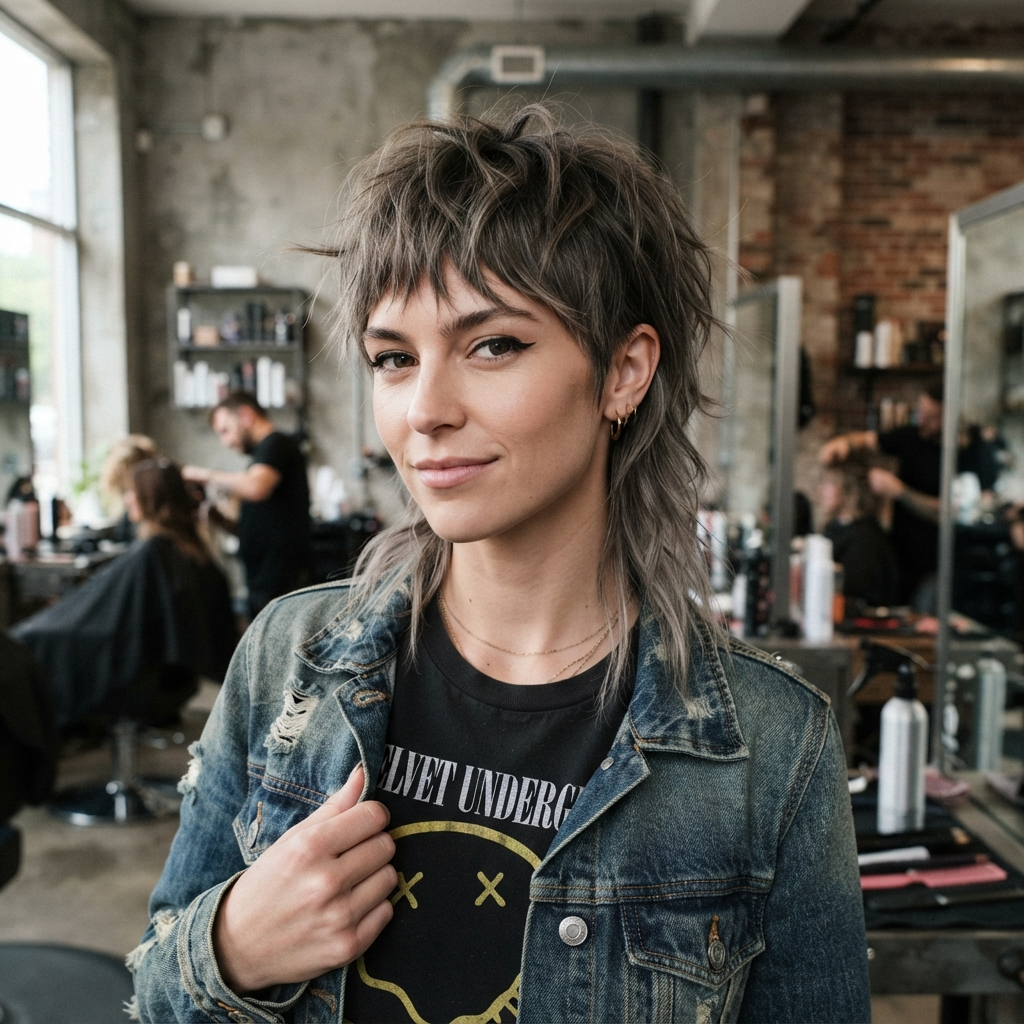 17. Mixie Cut with Bangs