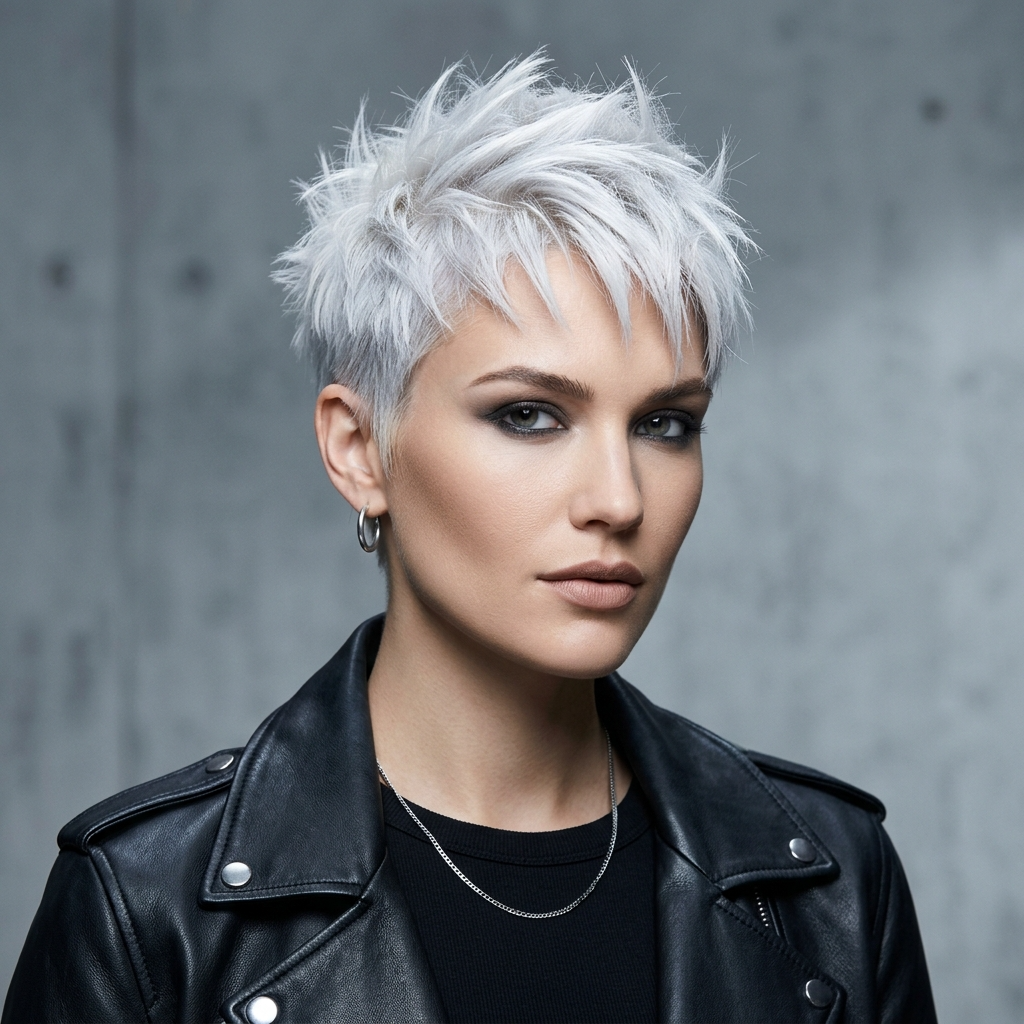 17. The Platinum Spiky Pixie