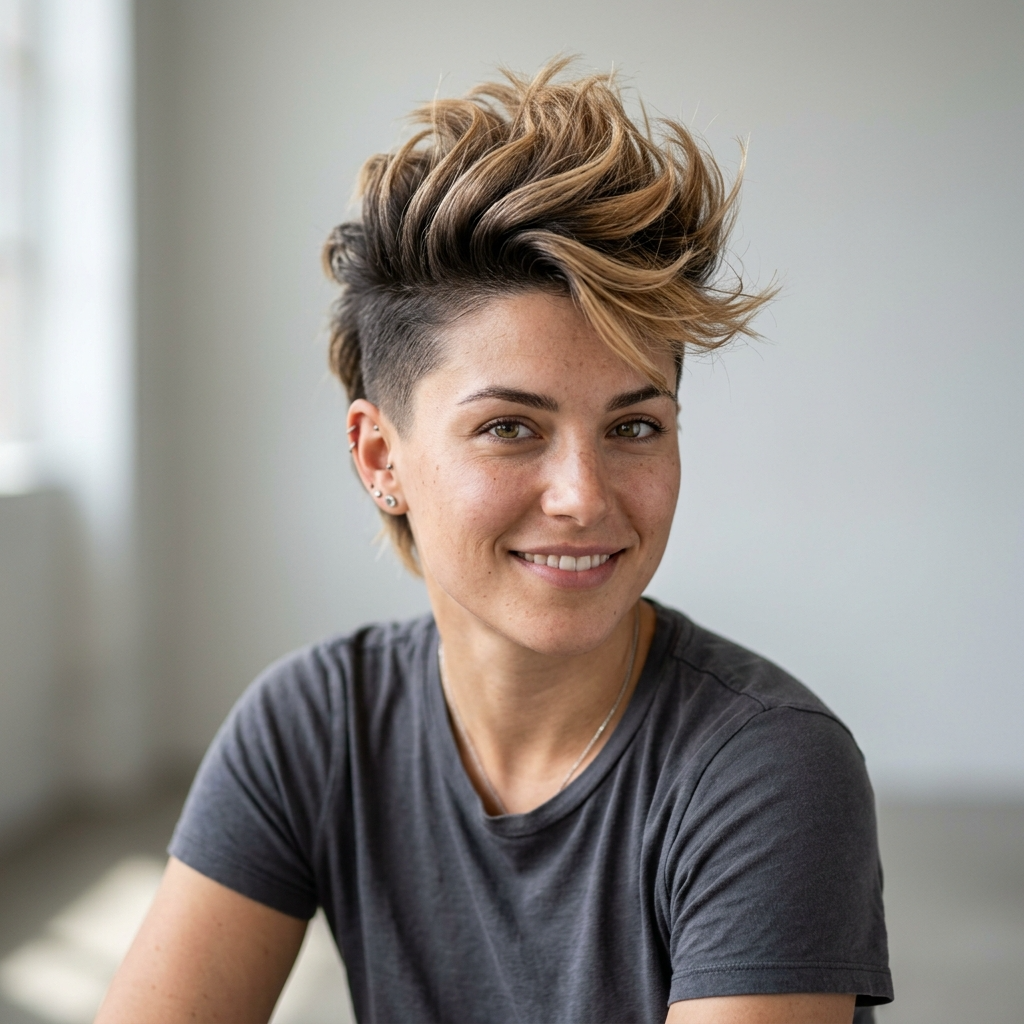 18. Mohawk with Balayage