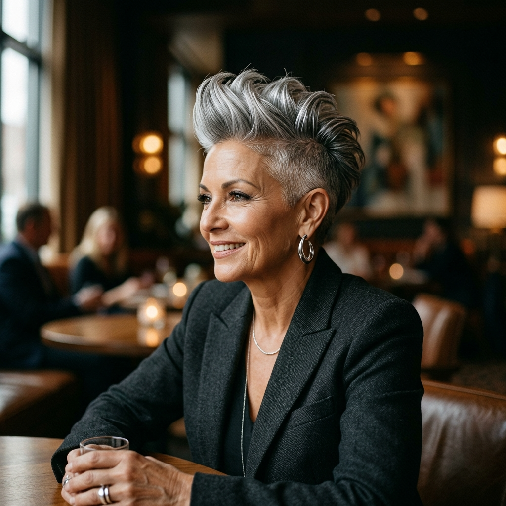 19. Silver Mohawk for Women Over 50