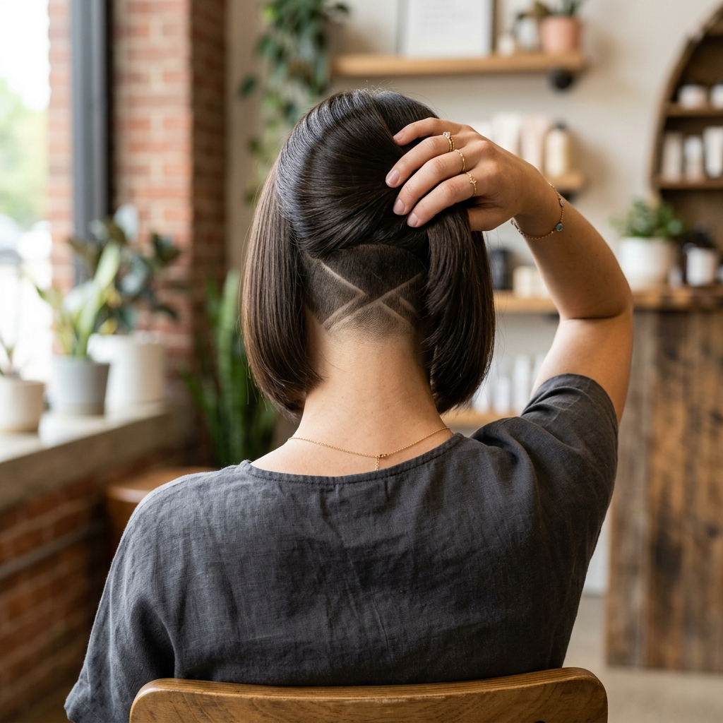 2. Nape Undercut Bob