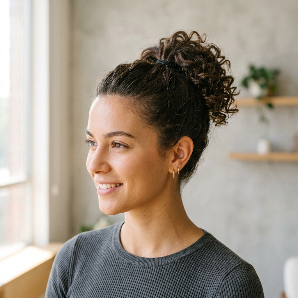 2. The High Bouncy Ponytail