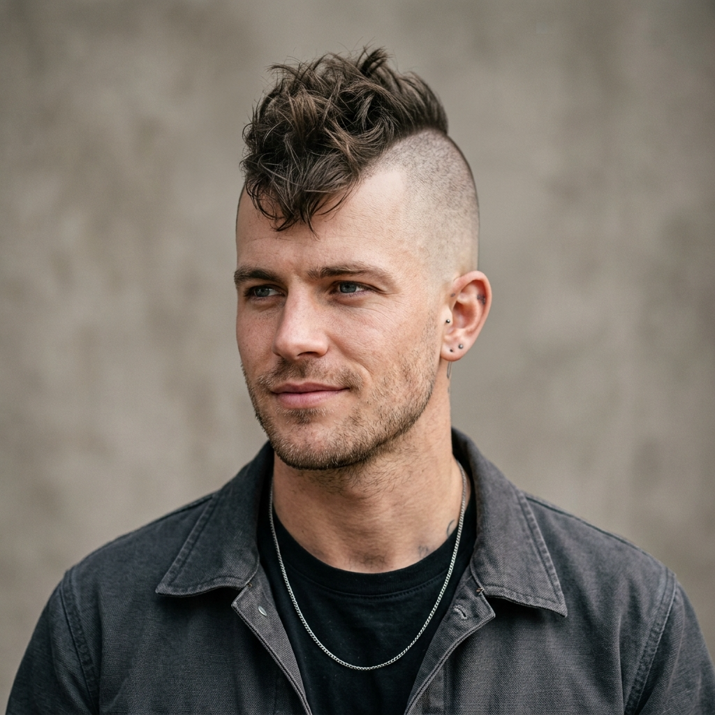 20. Messy Textured Mohawk