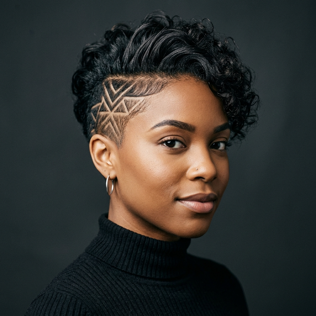 4. Undercut with Shaved Design