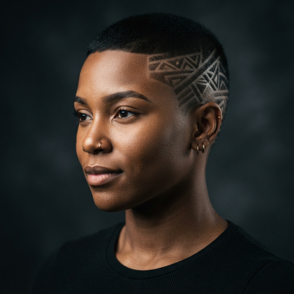 7. The Buzz Cut with Shaved Designs