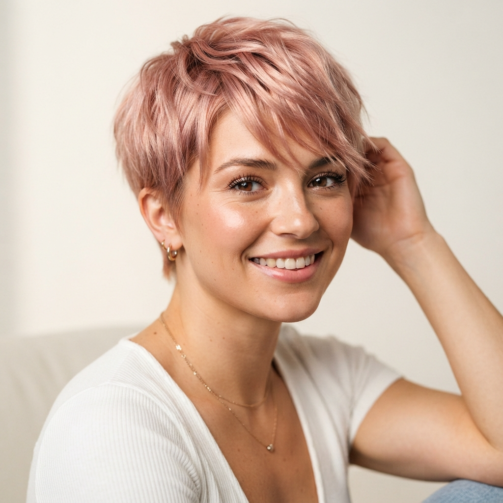 8. The Rose Gold Pixie