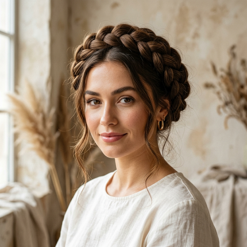 9. Milkmaid Braids